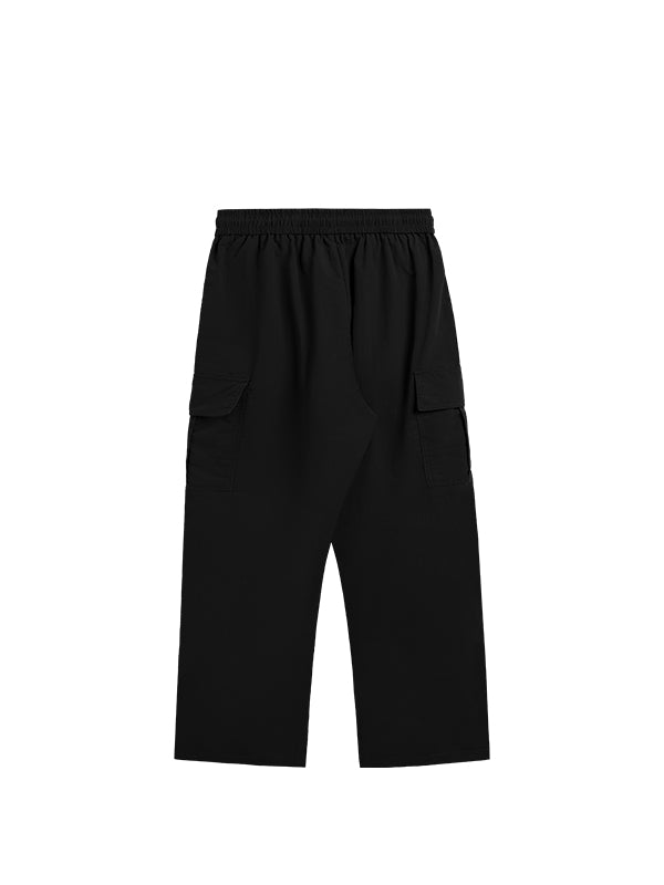 Black Straight Leg Cargo Pants 2