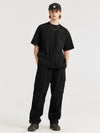 Black Straight Leg Cargo Pants 3