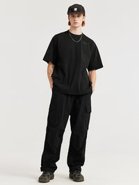 Black Straight Leg Cargo Pants 3