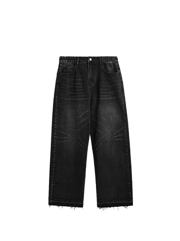 Black Washed Denim Jeans