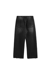 Black Washed Denim Jeans 2