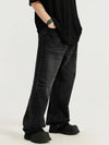 Black Washed Denim Jeans 6