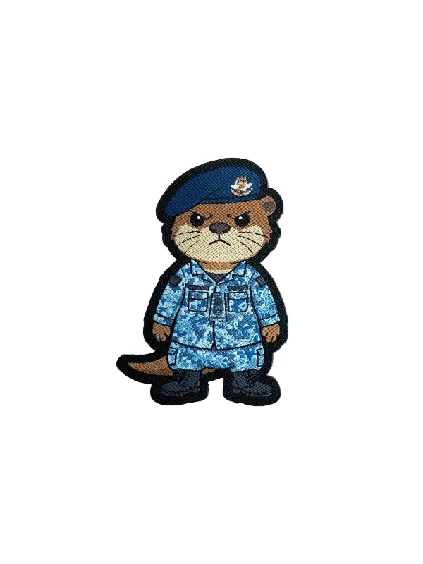 Black Stealth Iron On Patch Warrant Officer Dobhar-chú™ in SAF RSAF Uniform
