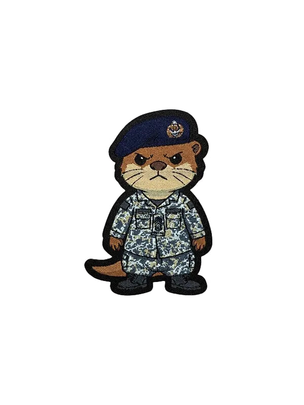 Black Stealth Iron On Patch Warrant Officer Dobhar-chú™ in SAF RSN Uniform