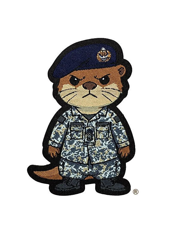Black Stealth Iron On Patch Warrant Officer Dobhar-chú™ in SAF RSN Uniform