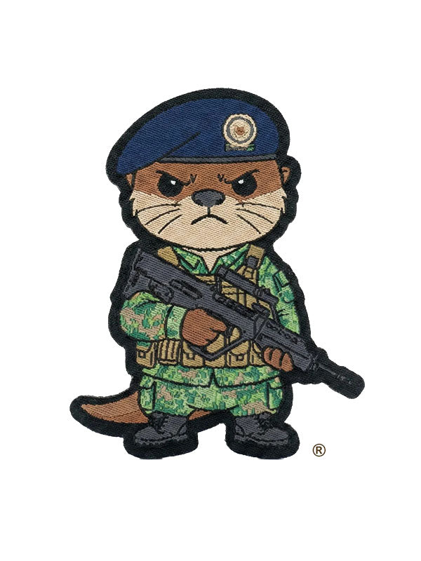 Black Stealth Iron On Patch Warrant Officer Dobhar-chú™ in SAF Support Uniform 2