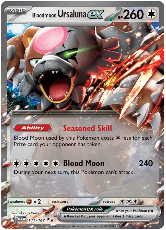 [Collector Troves] Pokemon Scarlet & Violet Twilight Masquerade Bloodmoon Ursaluna ex Card