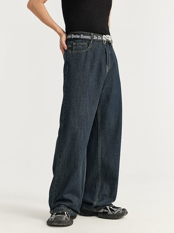 Blue Wide Leg Jeans 5