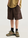 Brown Lightweight Shorts with Large Pockets 3