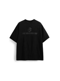 Business Is Business Embroidery T-Shirt in Black Color