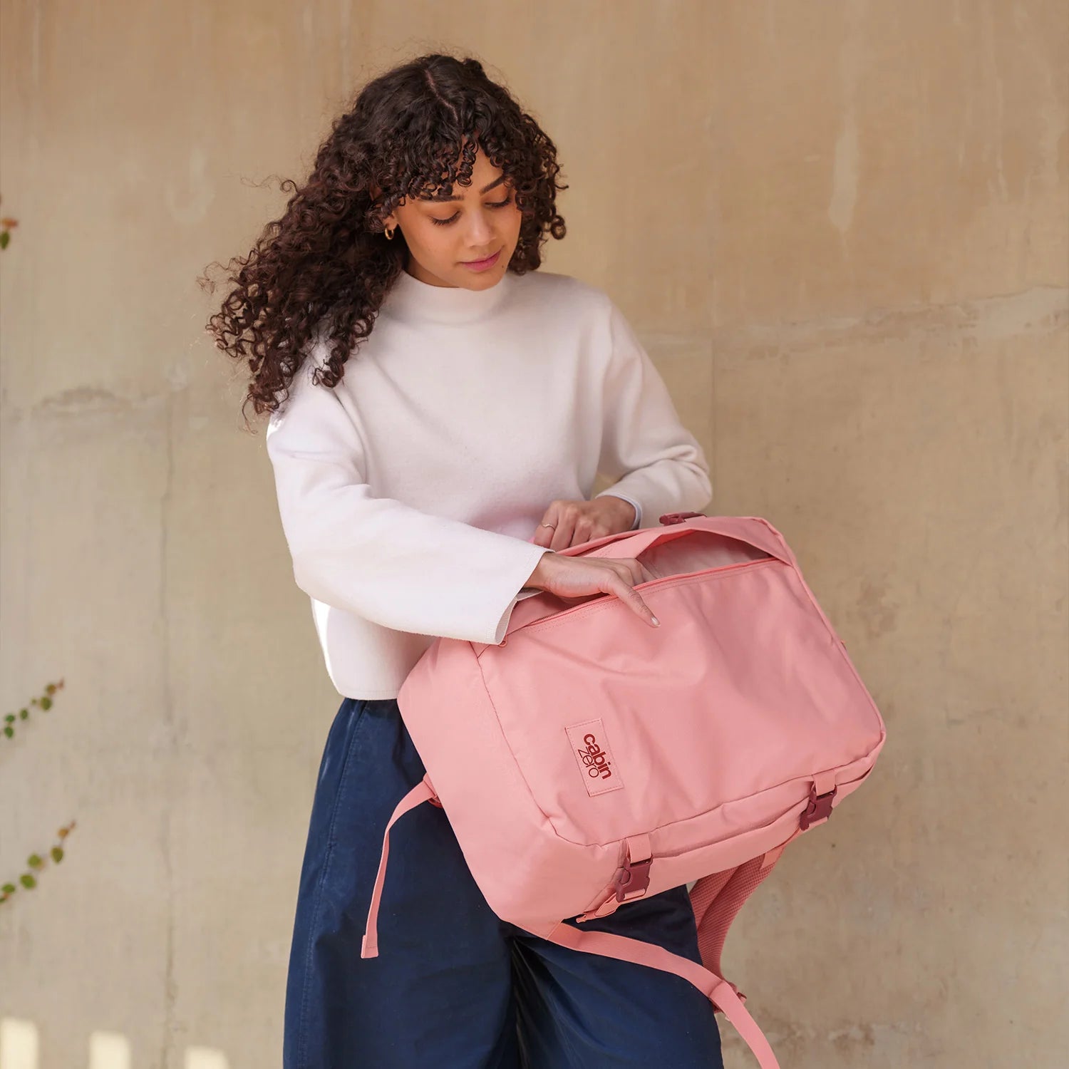 Cabinzero Classic Backpack 36L in Macaroon Pink Color