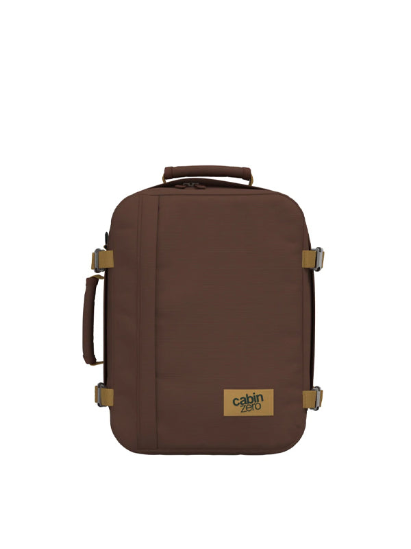 Cabinzero Classic 28L Backpack in Belgian Chocolate Color