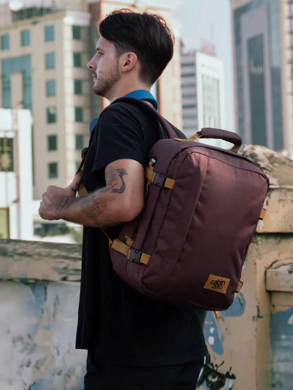 Cabinzero Classic 28L Backpack in Belgian Chocolate Color