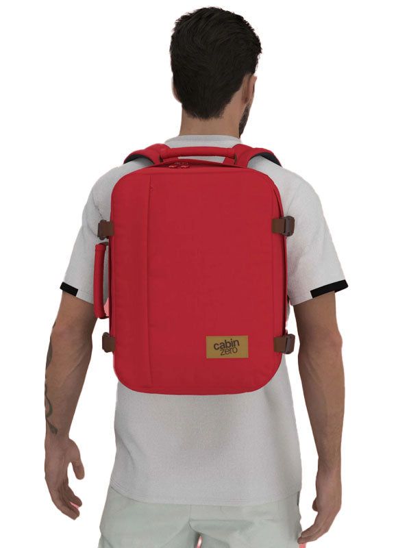 Cabinzero Classic Backpack 28L in London Red Color 11