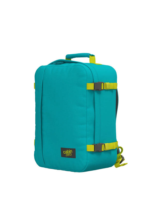 Cabinzero Classic Backpack 36L in Aqua Lagoon Color 4