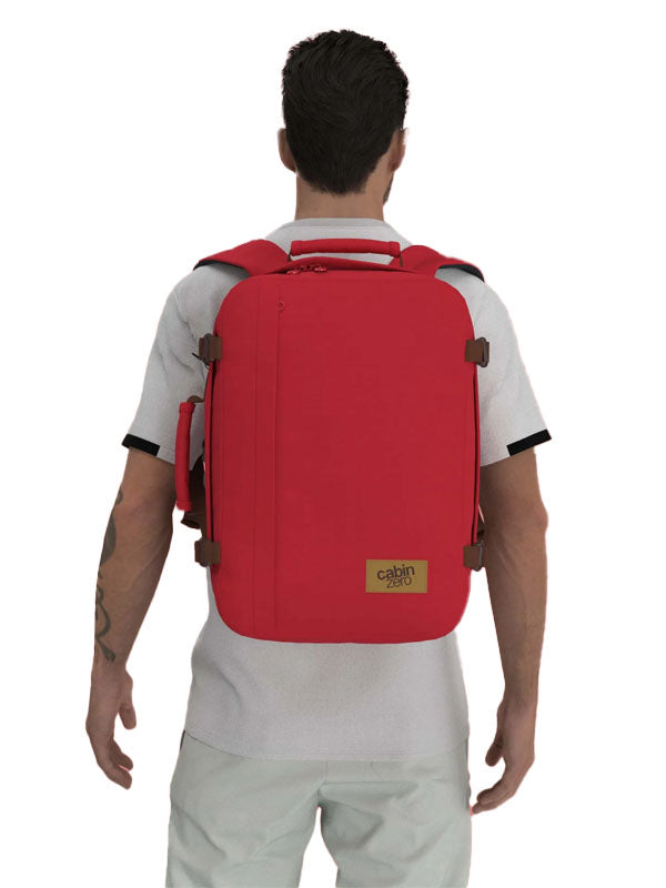 Cabinzero Classic Backpack 36L in London Red Color 10