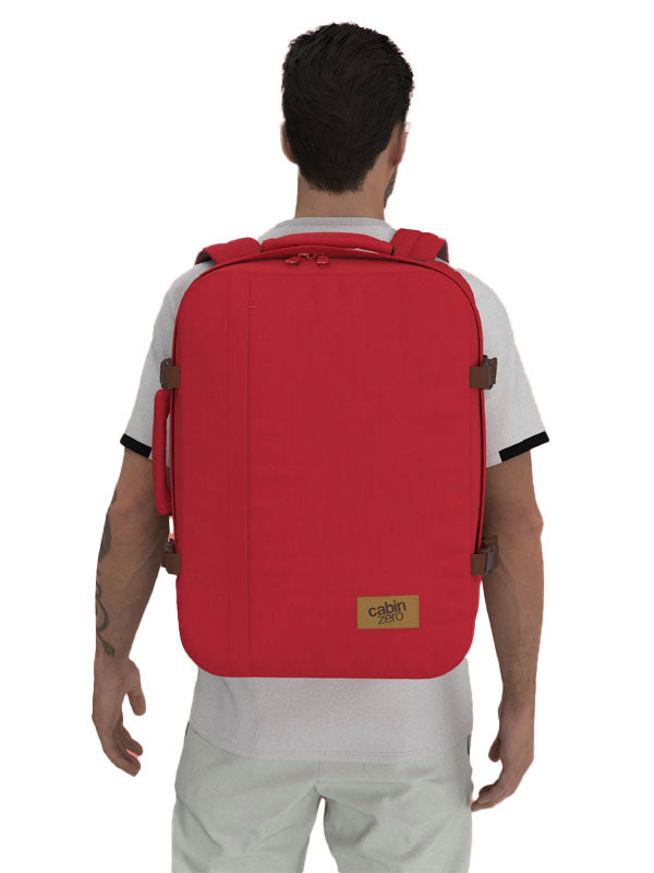 Cabinzero Classic Backpack 44L in London Red Color 10