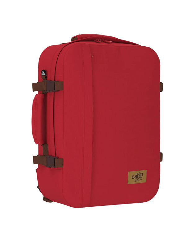 Cabinzero Classic Backpack 44L in London Red Color 4