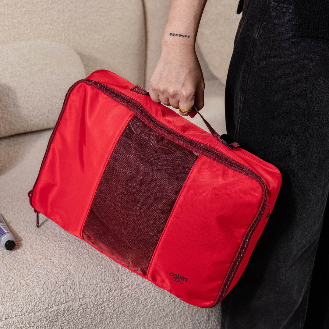Cabinzero Lux Packing Cube Large in Cranberry Color 8