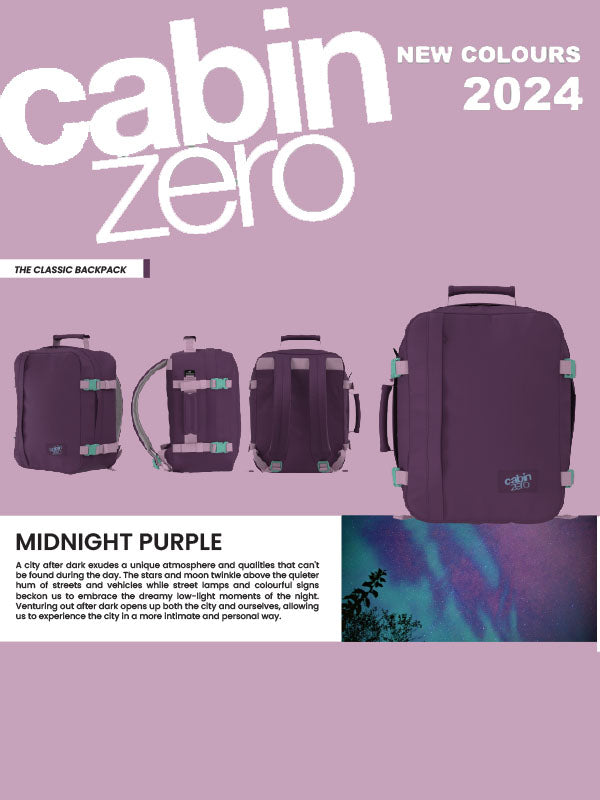 Cabinzero Classic Backpack 44L in Midnight Purple Color