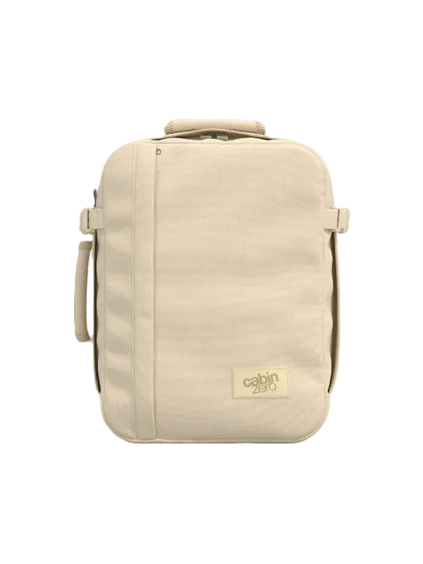 Cabinzero Classic Tech Backpack 28L in Shell White Color