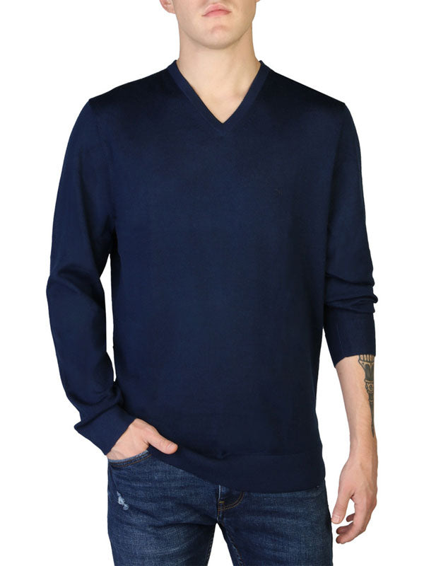 Calvin Klein Wool Long Sleeve Top in Blue Color