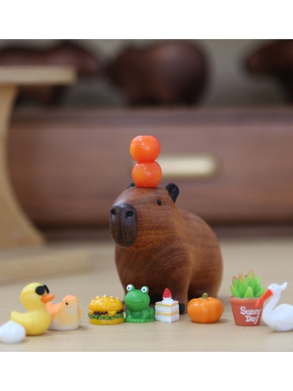 Capybara Handcrafted Wood Ornament (10 Ornaments)