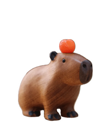Capybara Handcrafted Wood Ornament (10 Ornaments) 4