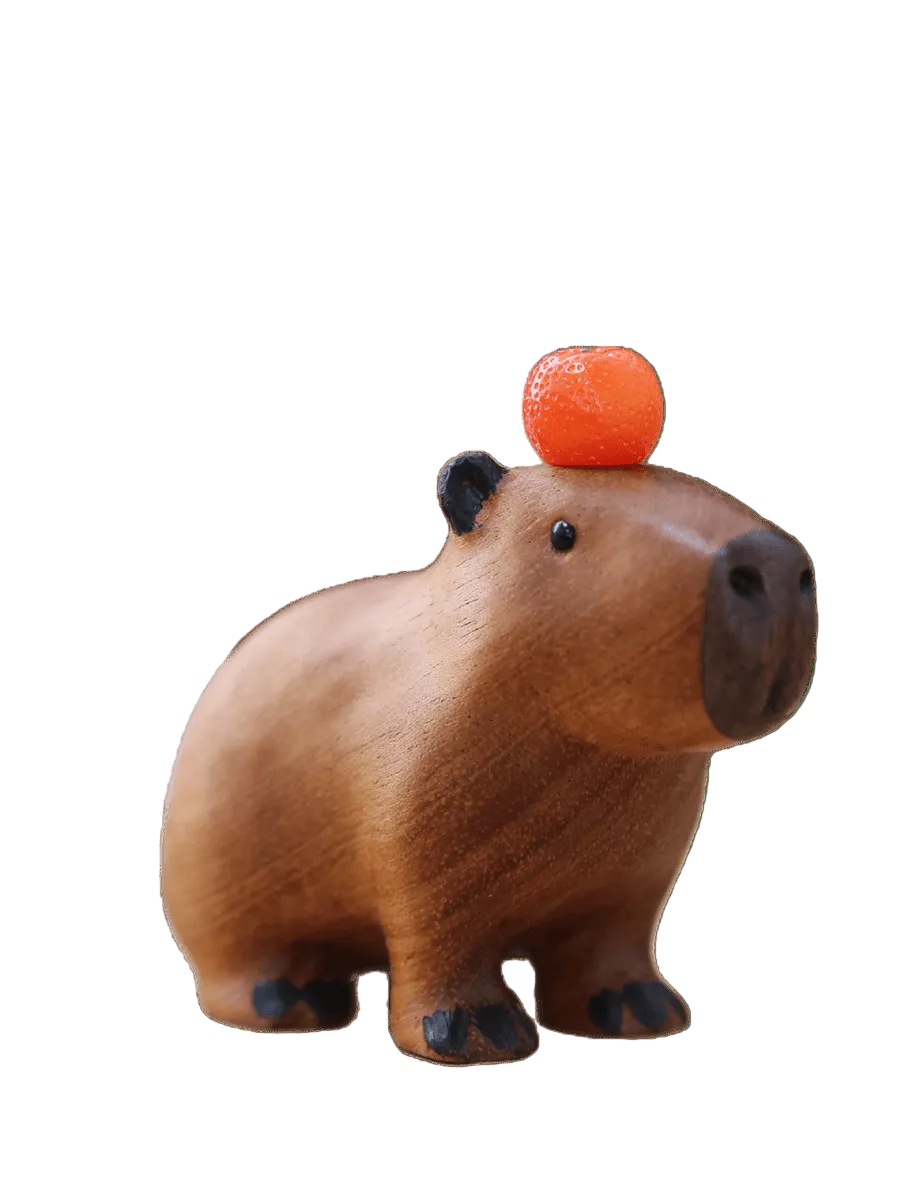 Capybara Handcrafted Wood Ornament (10 Ornaments) 4