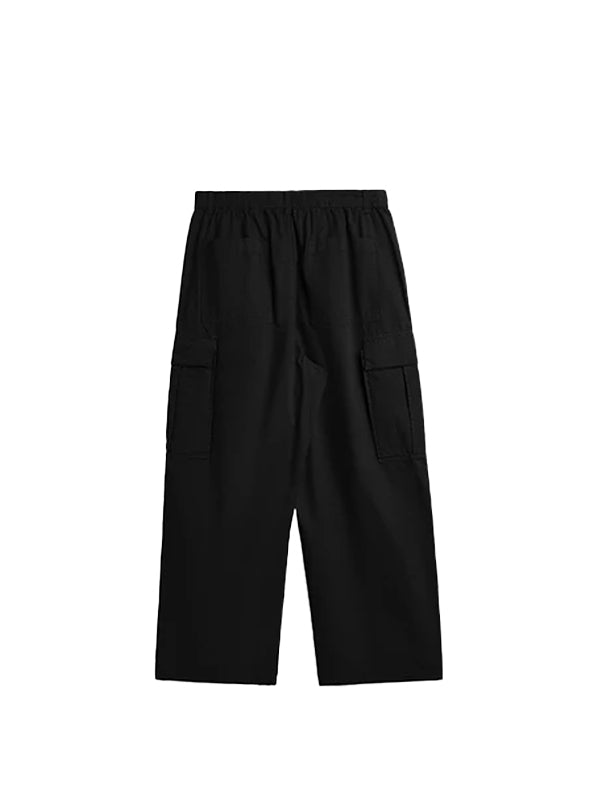 Cargo Pants with Knotted Deco Ring in Black Color   2
