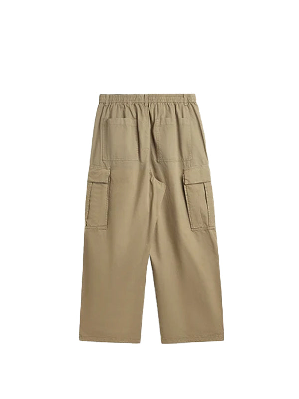 Cargo Pants with Knotted Deco Ring in Khaki  Color   2