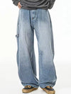Cargo Wide Leg Vintage Washed Jeans 2
