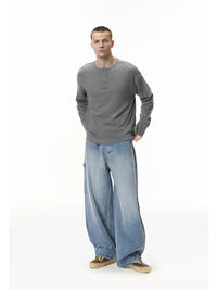Cargo Wide Leg Vintage Washed Jeans 3