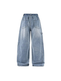 Cargo Wide Leg Vintage Washed Jeans 4