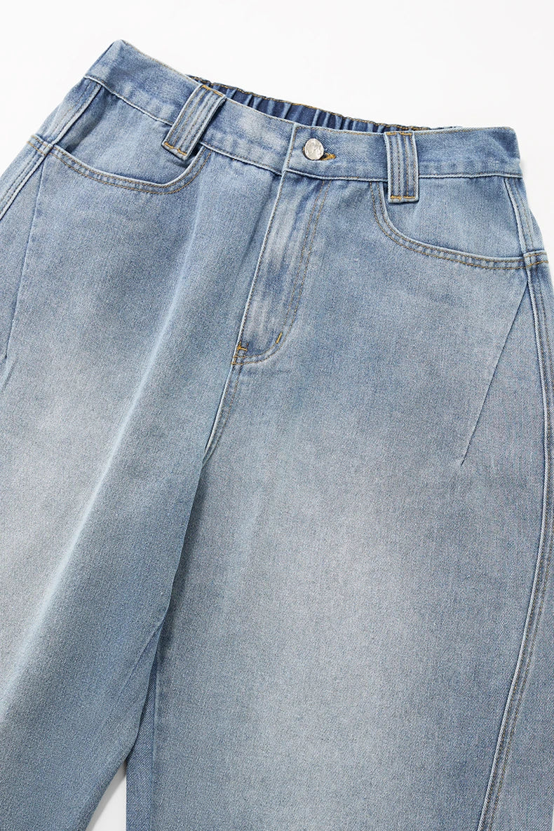 Cargo Wide Leg Vintage Washed Jeans 6