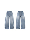 Cargo Wide Leg Vintage Washed Jeans 7