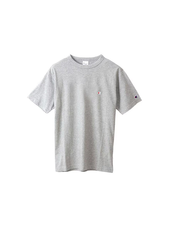 Champion Embroidered Logo T-Shirt in Grey Color 2