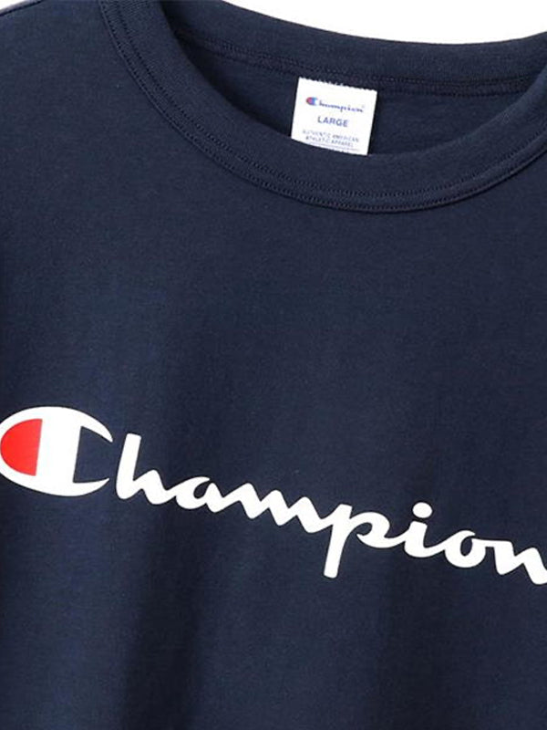 Champion Script T-Shirt in Navy Color