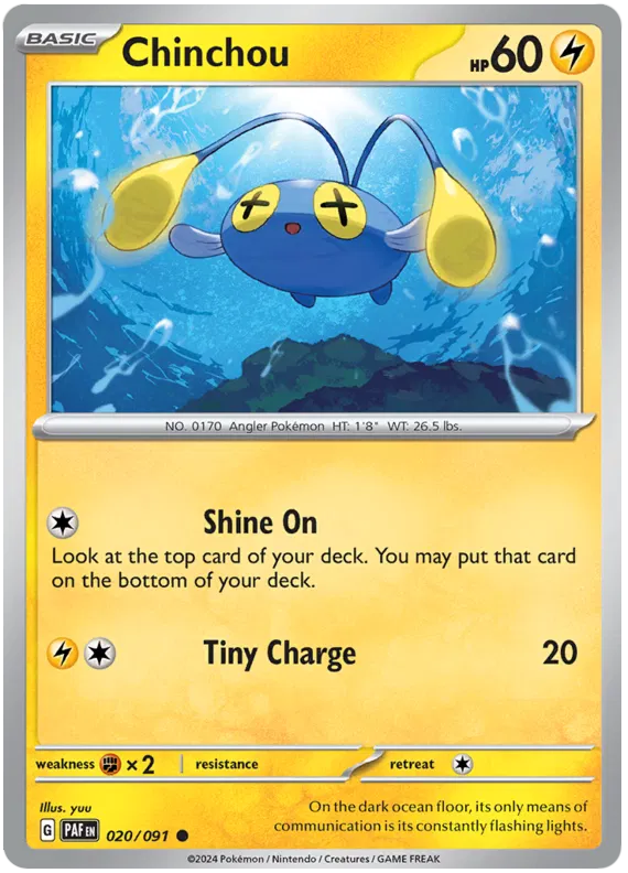 [Collector Troves] Pokemon Scarlet & Violet Paldean Fates Chinchou Card