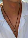 Clear Stone Pendant with Rope Necklace 3