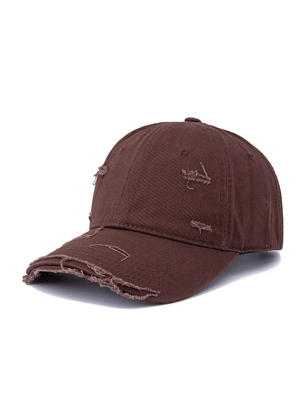 Coffee Distressed Washed Baseball Cap