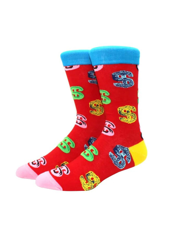 Colorful Money Symbol Socks