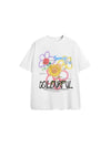 Colorful Weekend Sunflower T-Shirt in White Color