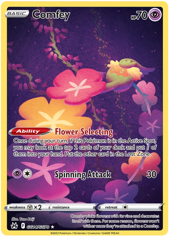 Pokemon Sword & Shield Crown Zenith Comfey Card