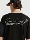 Control Yourself Linen Jersey T-Shirt in Black Color 3