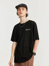 Control Yourself Linen Jersey T-Shirt in Black Color 5