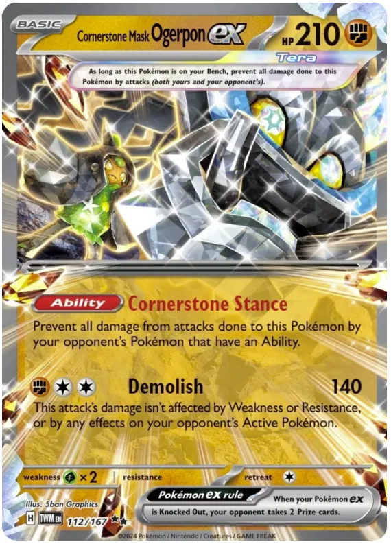 [Collector Troves] Pokemon Scarlet & Violet Twilight Masquerade Cornerstone Mask Ogerpon ex Card