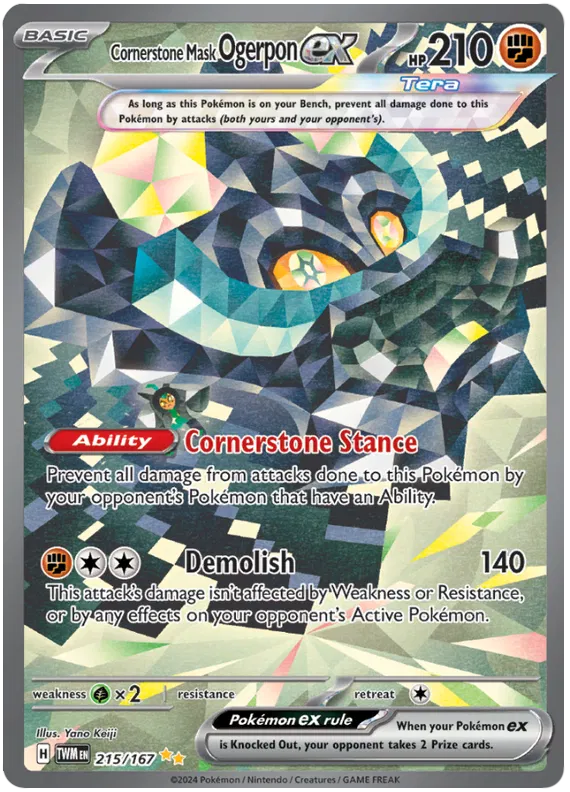 [Collector Troves] Pokemon Scarlet & Violet Twilight Masquerade Cornerstone Mask Ogerpon ex Card