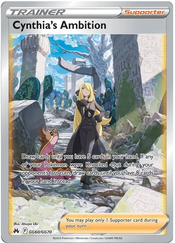 Pokemon Sword & Shield Crown Zenith Cynthia's Ambition Card