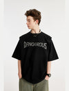 "DANGEROUS" Puffer Print T-Shirt in Black Color 4